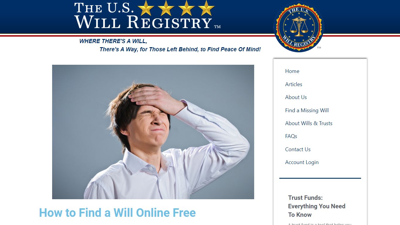 How to Find a Will Online Free - The U.S. Will Registry