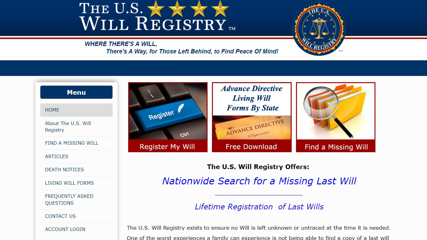 How to Find a Last Will - The U.S. Will Registry